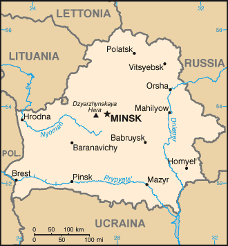 Mappa-Bielorussia