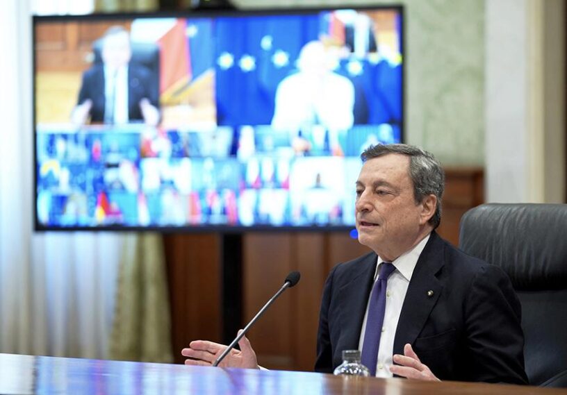 presidente Draghi Consiglio Europeo marzo 2021