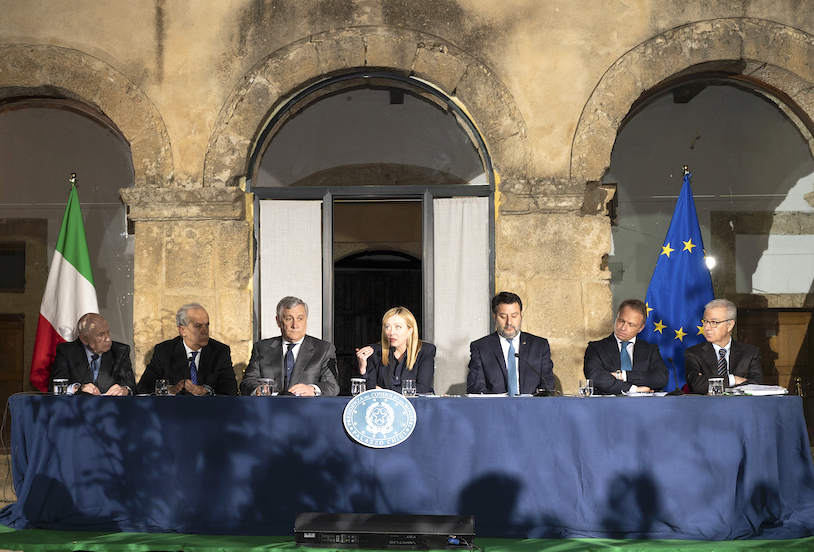 presidente-Meloni-ministri-Tajani-Salvini-Piantedosi-Nordio-Lollobrigida-sottosegretario-Mantovano
